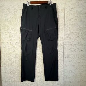 EDDIE BAUER Womens Black Fleece Lined Pants Size 12 Cold Weather